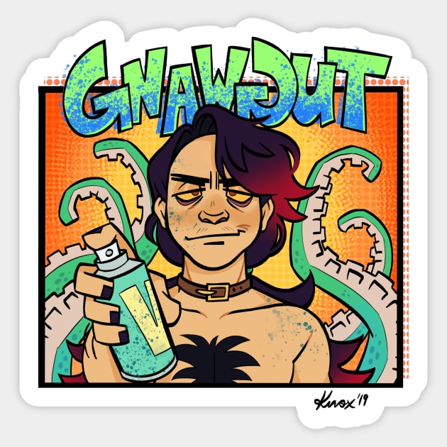 Gnawgut Sticker by knoxout